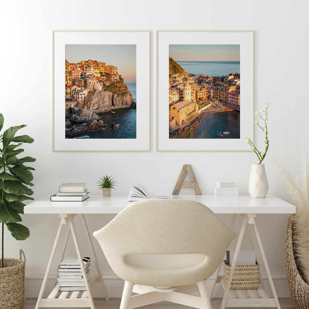 Cinque Terre Sunset Print Set