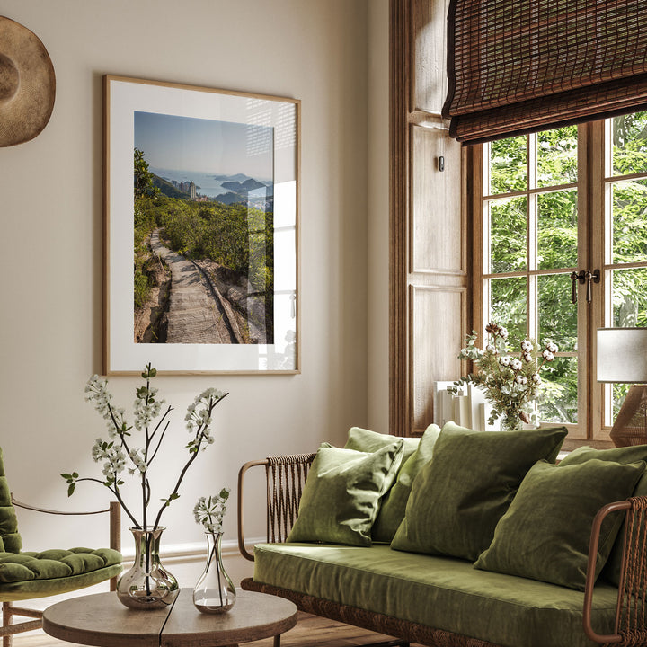 a living room filled with furniture and a window