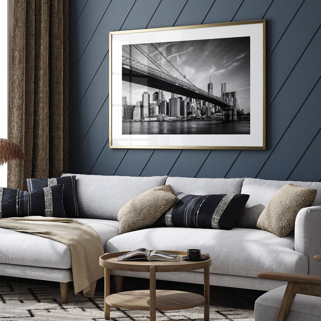 a living room with a couch and a coffee table