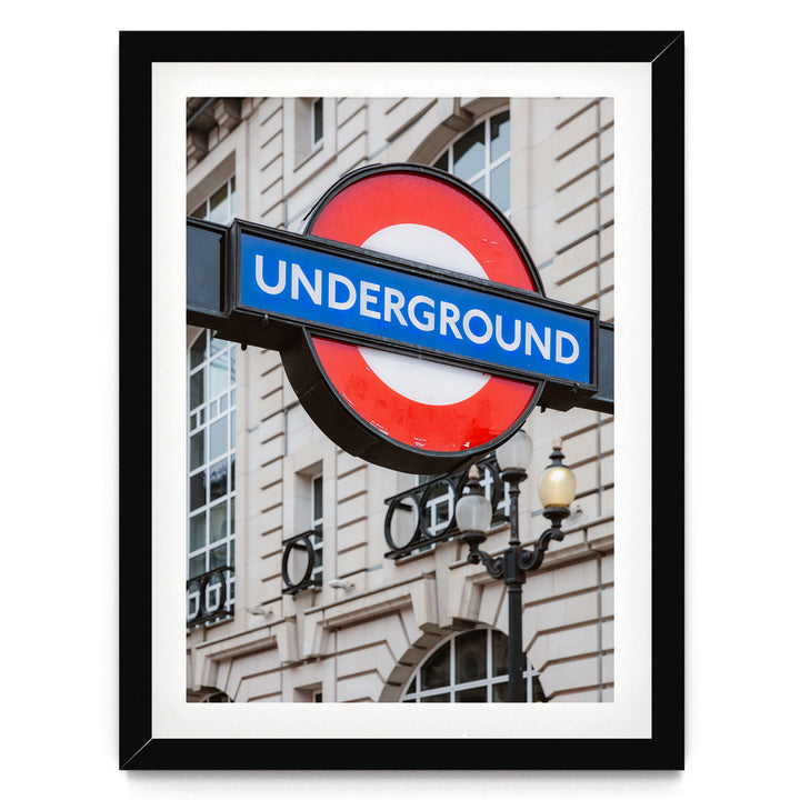 London Underground, England – fine art print in a black frame with white mat
