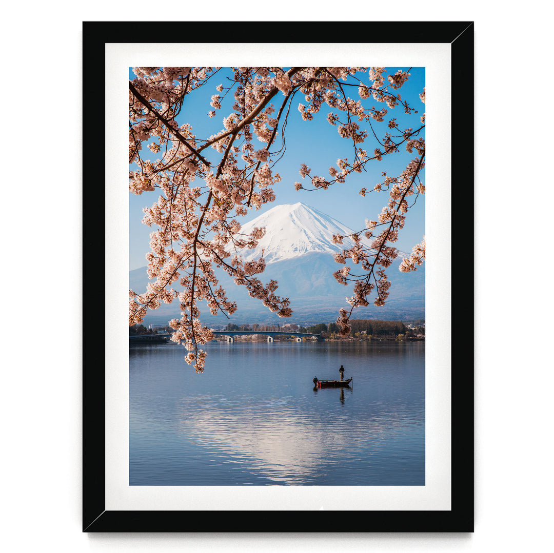 Fuji Five Lakes I, Japan – fine art print in a black frame with white mat