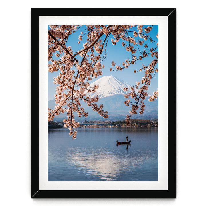 Fuji Five Lakes I, Japan – fine art print in a black frame with white mat