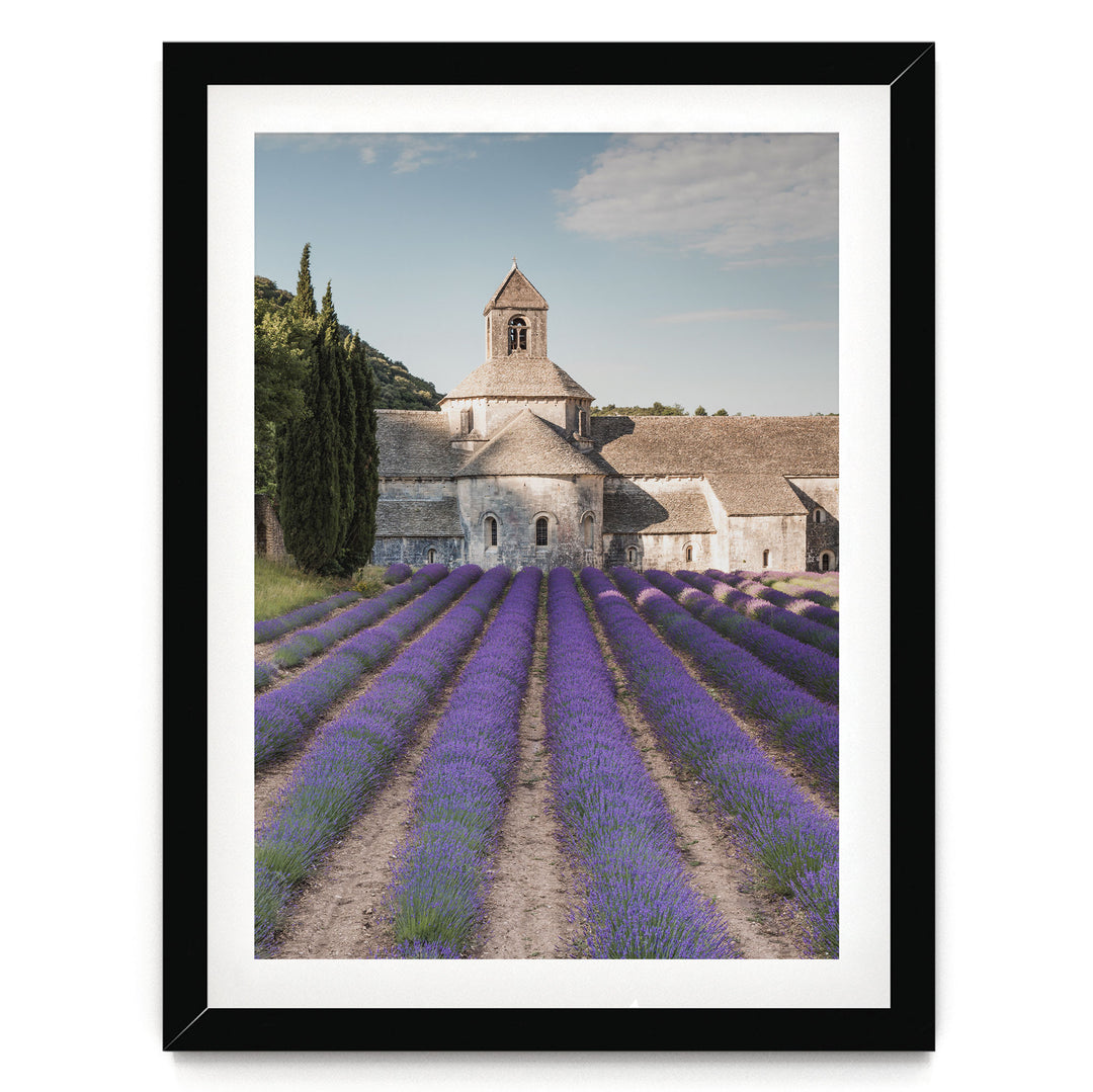 Sénanque Abbey, Provence, France – fine art print in a black frame with white mat