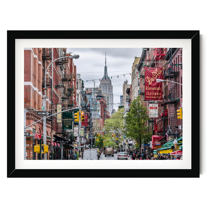 Little Italy, New York City – fine art print in a black frame with white mat