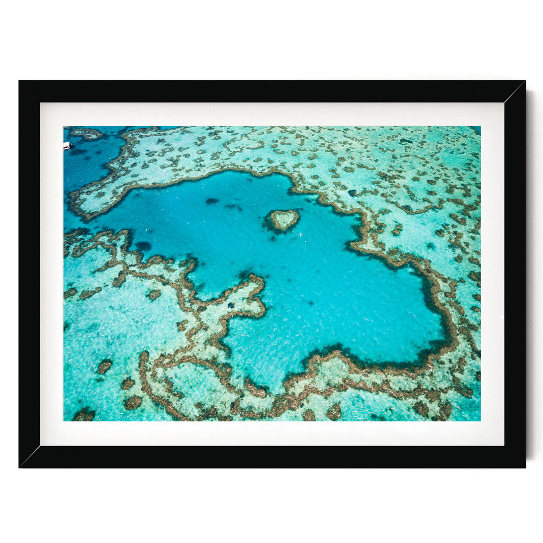 Great Barrier Reef, Queensland, Australia – fine art print in a black frame with white mat
