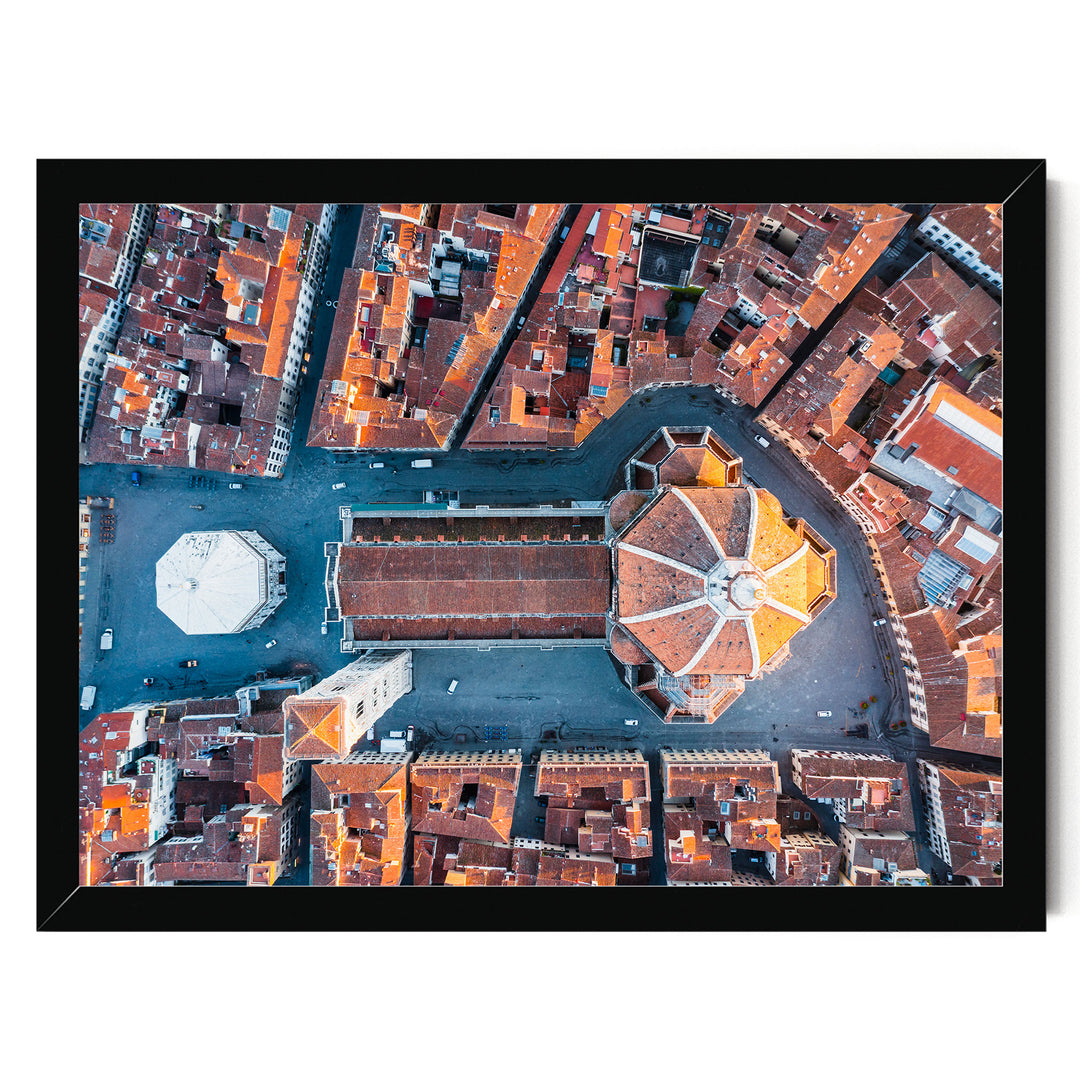 Florence from the Top, Tuscany, Italy – fine art print in a black frame, no mat
