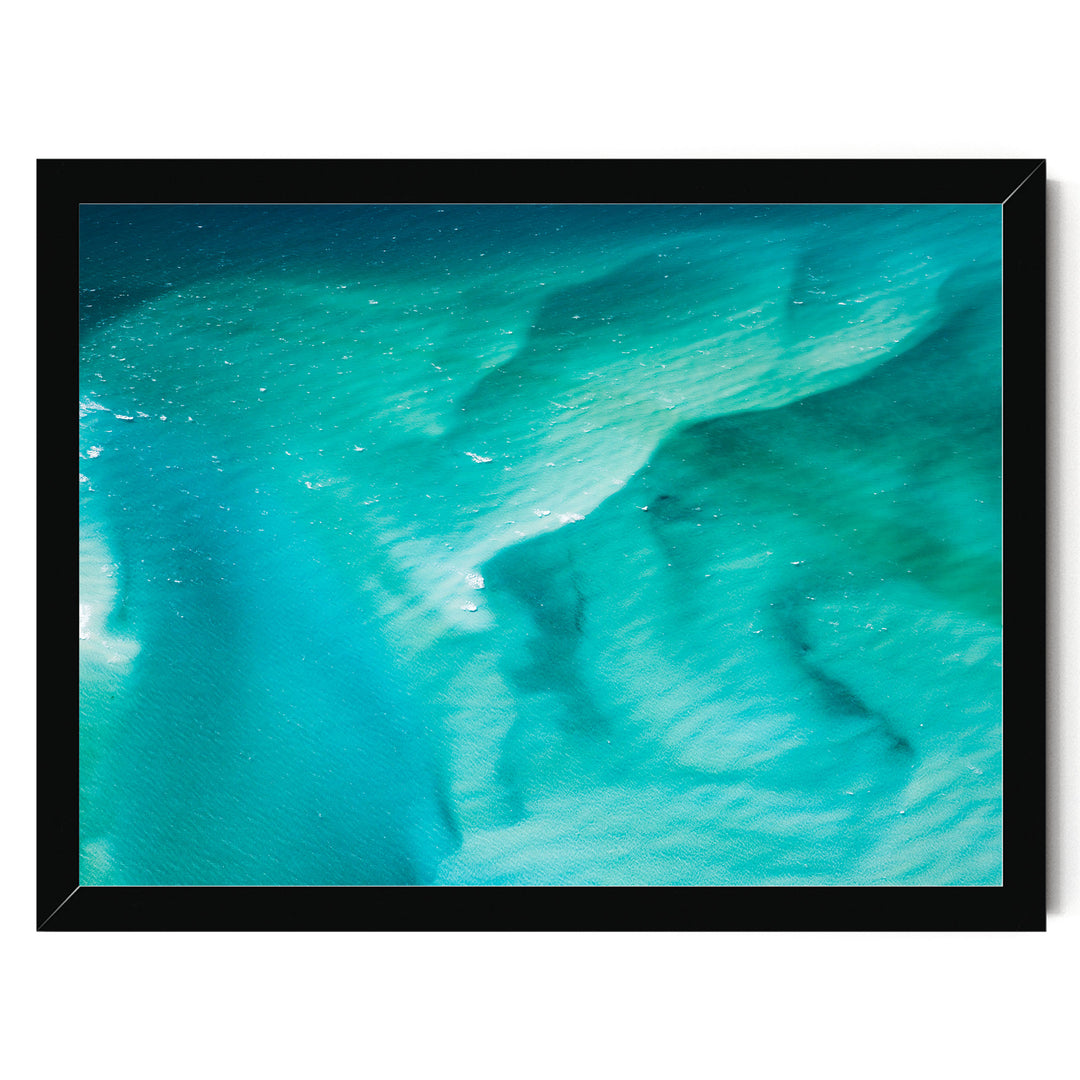 Ocean Abstract, Whitsundays, Australia – fine art print in a black frame, no mat