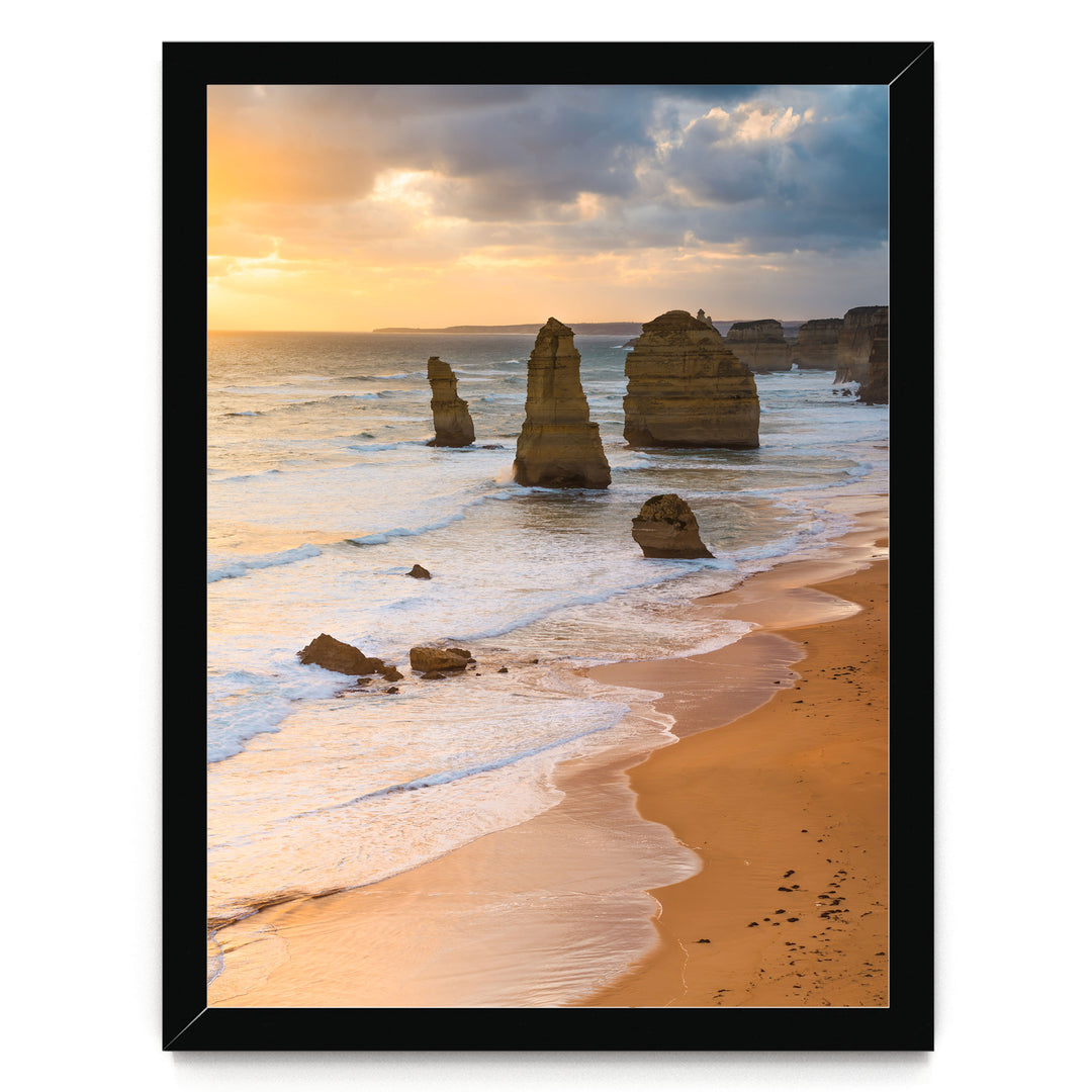 The Twelve Apostles II, Great Ocean Road, Australia – fine art print in a black frame, no mat