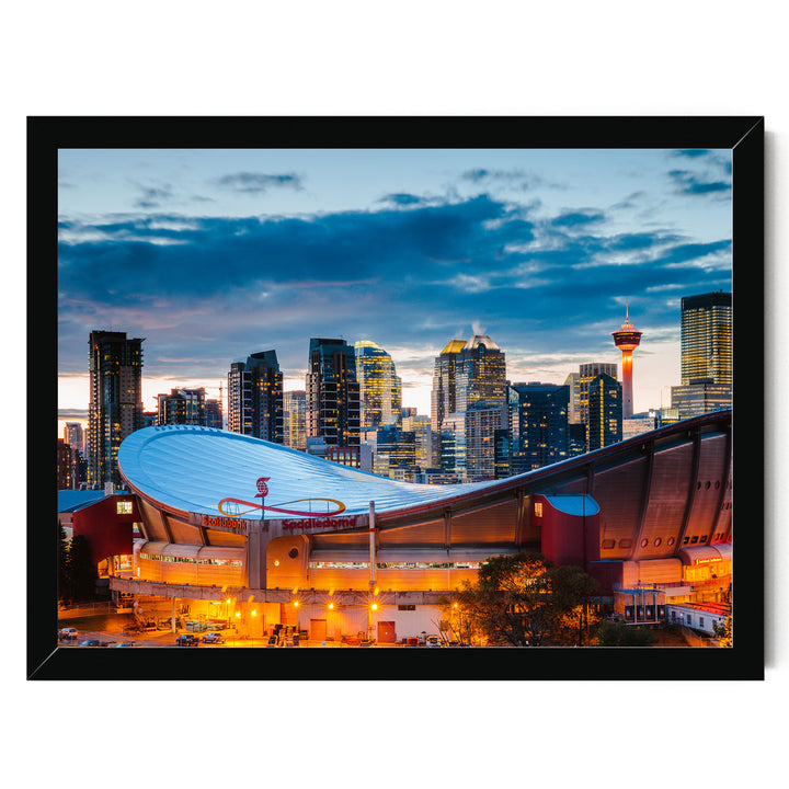 Calgary Skyline, Alberta, Canada – fine art print in a black frame, no mat