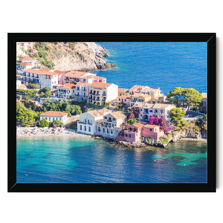 Assos, Kefalonia, Greece – fine art print in a black frame, no mat