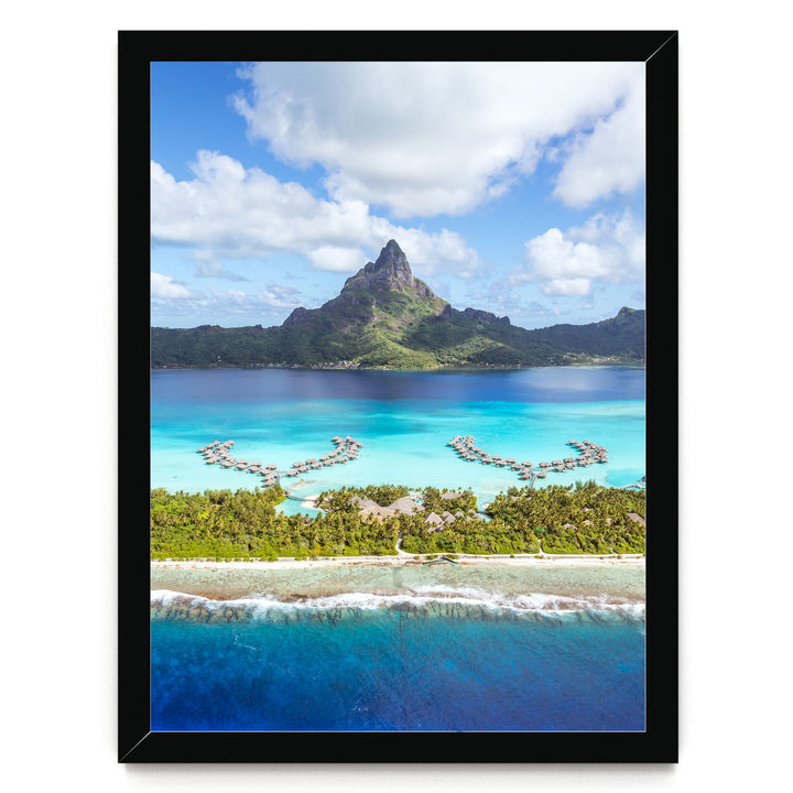 Bora Bora Island, French Polynesia – fine art print in a black frame, no mat