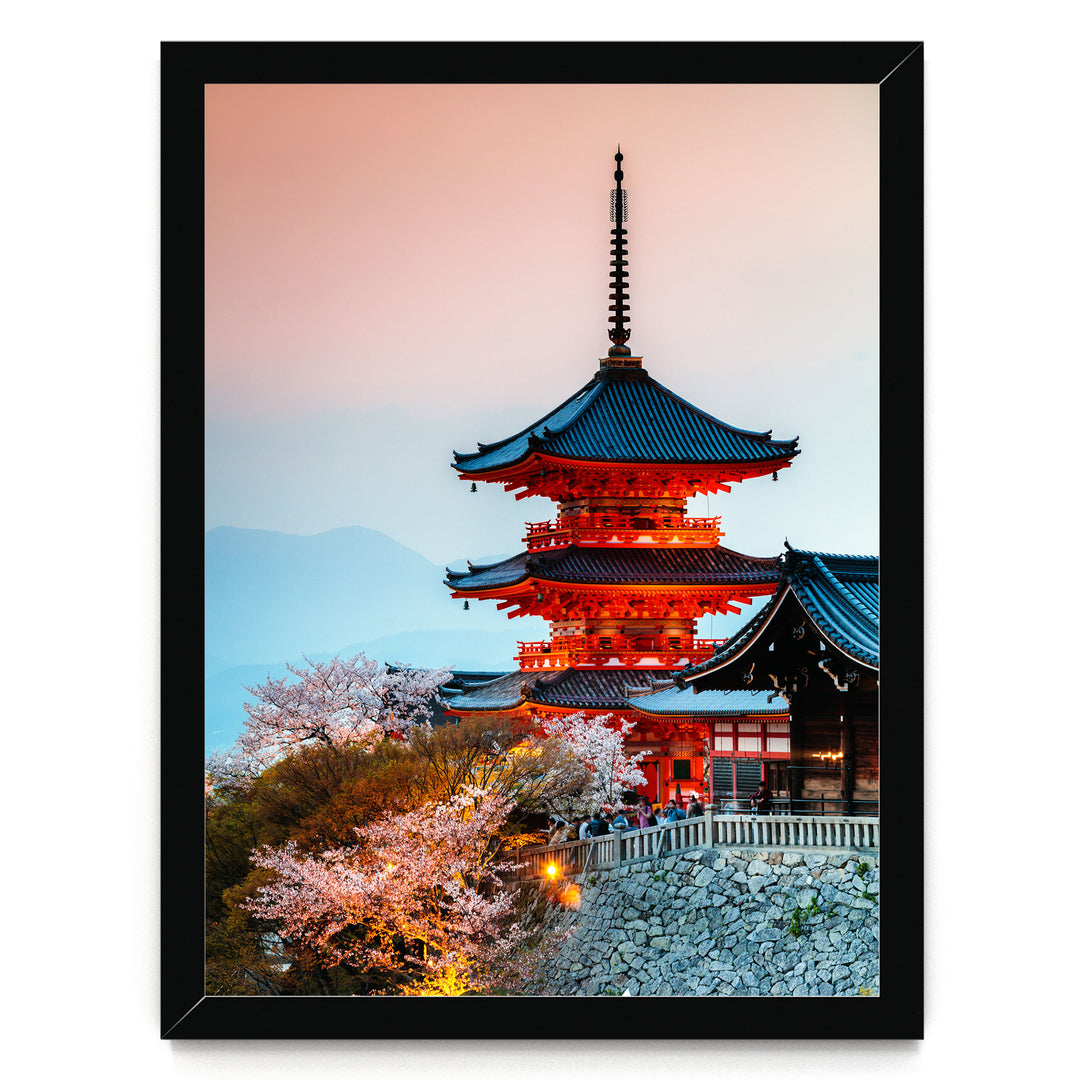 Kiyomizu-dera Temple, Kyoto, Japan – fine art print in a black frame, no mat