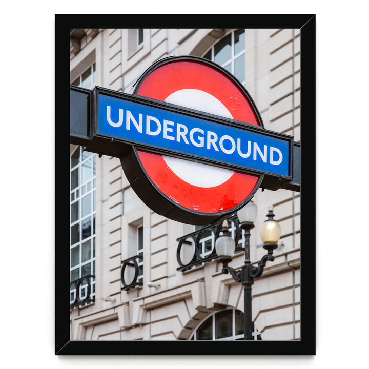 London Underground, England – fine art print in a black frame, no mat