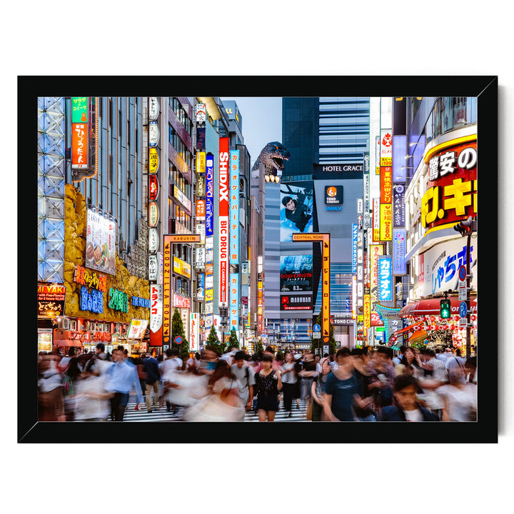 Godzilla Road, Shinjuku, Tokyo, Japan – fine art print in a black frame, no mat