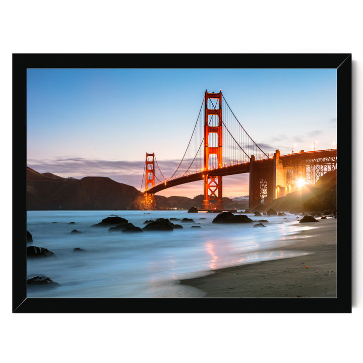 Iconic Golden Gate I, San Francisco, California – fine art print in a black frame, no mat