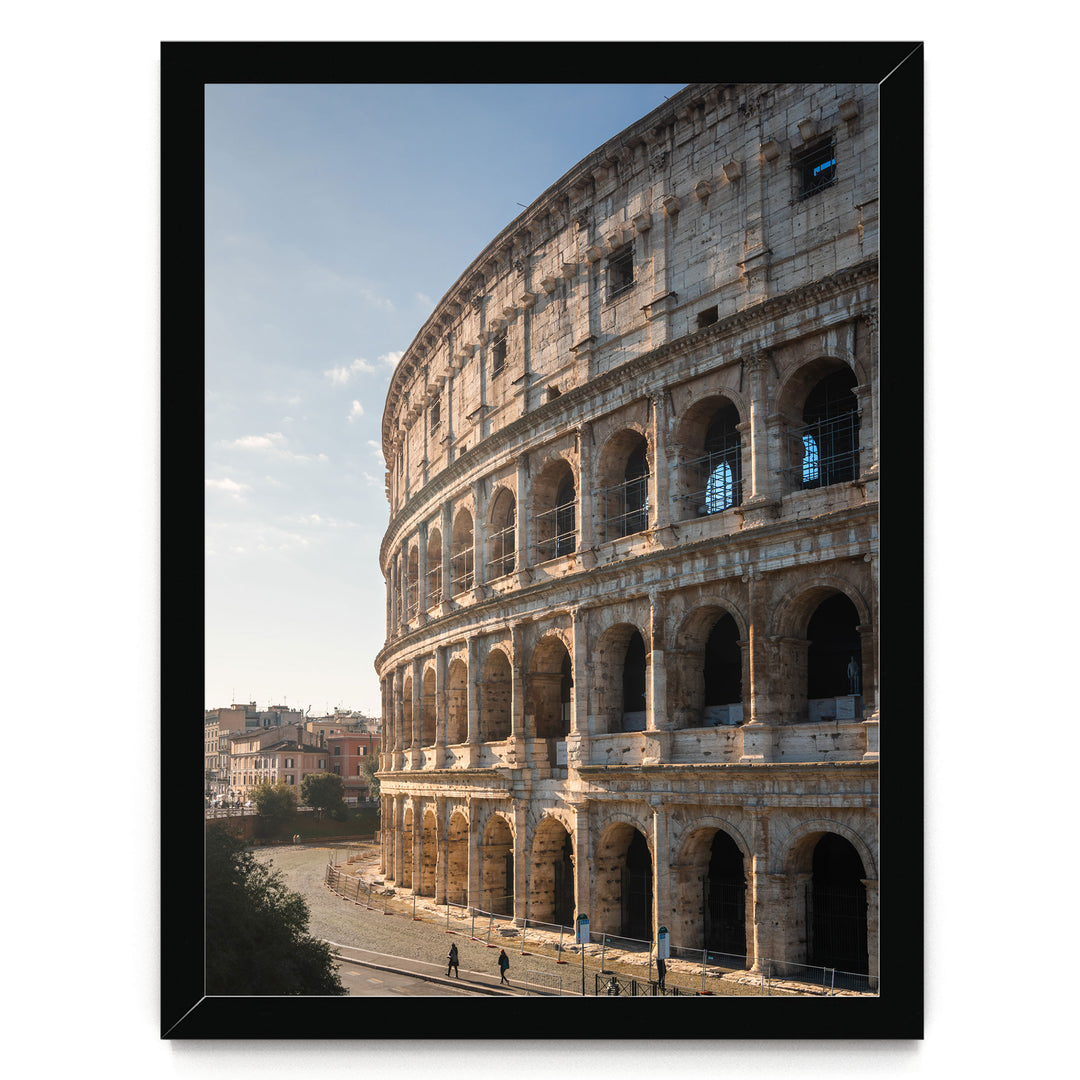 Colosseum at Sunrise III, Rome, Italy – fine art print in a black frame, no mat