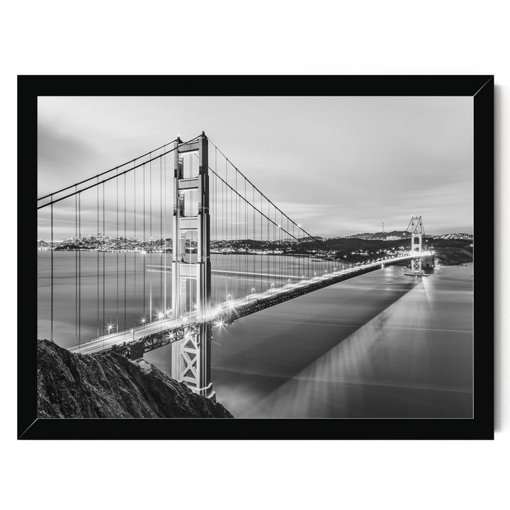 Dawn at the Golden Gate I, San Francisco, California – fine art print in a black frame, no mat