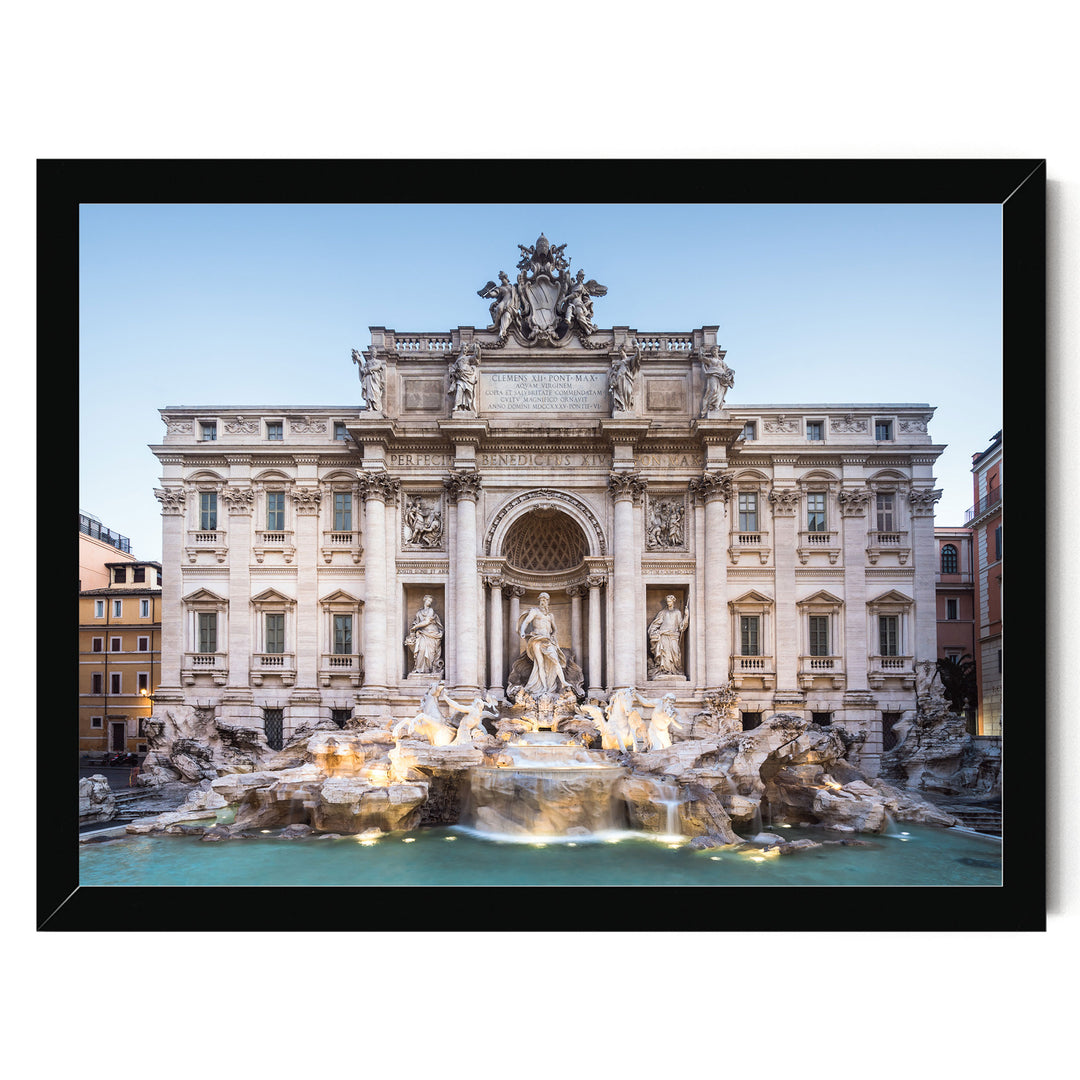 Trevi Fountain, Rome, Italy – fine art print in a black frame, no mat