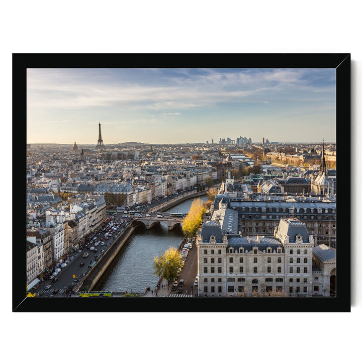 A View over Paris, France – fine art print in a black frame, no mat
