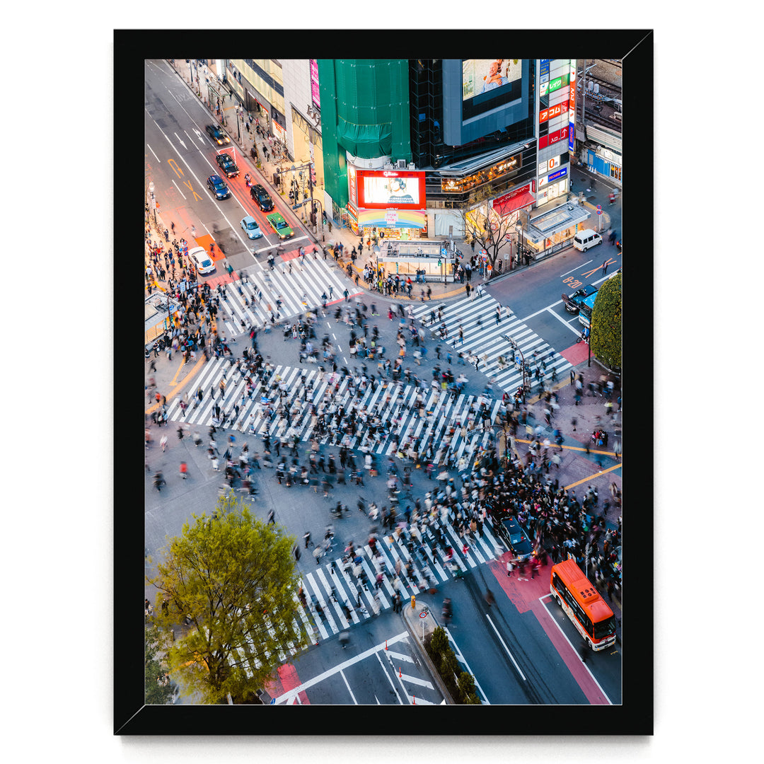 Shibuya Crossing II, Tokyo, Japan – fine art print in a black frame, no mat