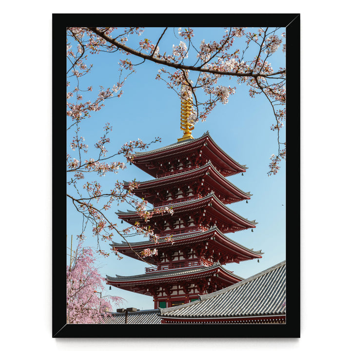 Asakusa Pagoda, Tokyo, Japan – fine art print in a black frame, no mat