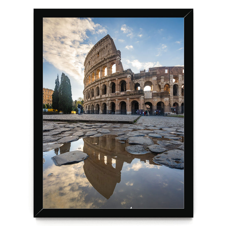 Colosseum at Sunrise II, Rome, Italy – fine art print in a black frame, no mat