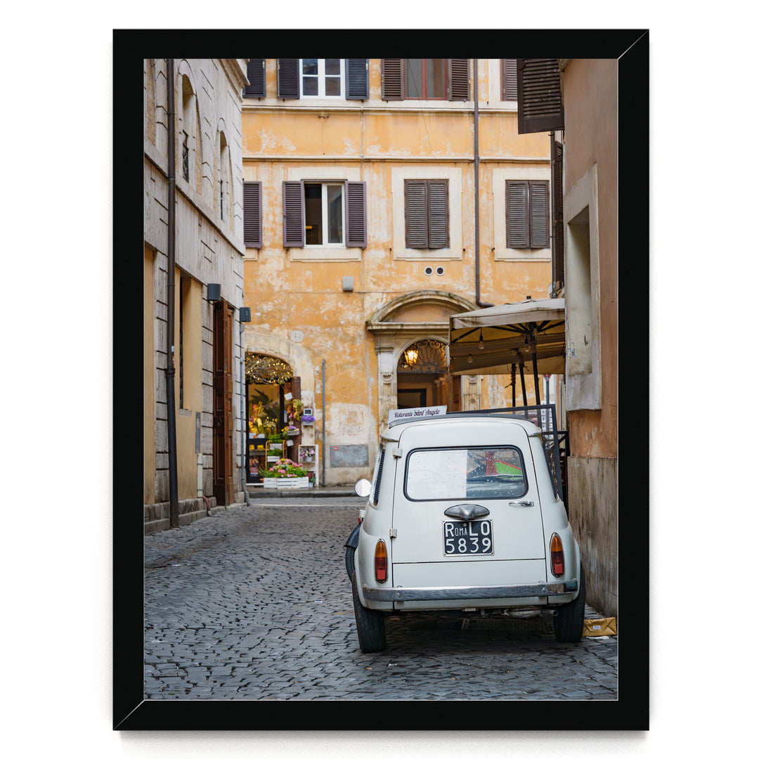 Alleys of Rome III, Italy – fine art print in a black frame, no mat
