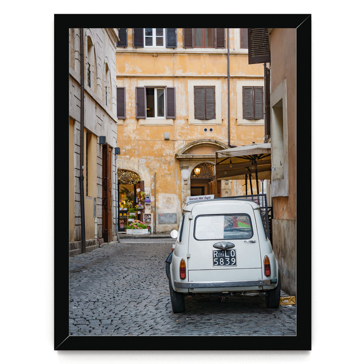 Alleys of Rome III, Italy – fine art print in a black frame, no mat