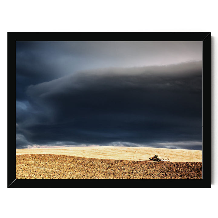 Incoming Storm, Tuscany, Italy – fine art print in a black frame, no mat