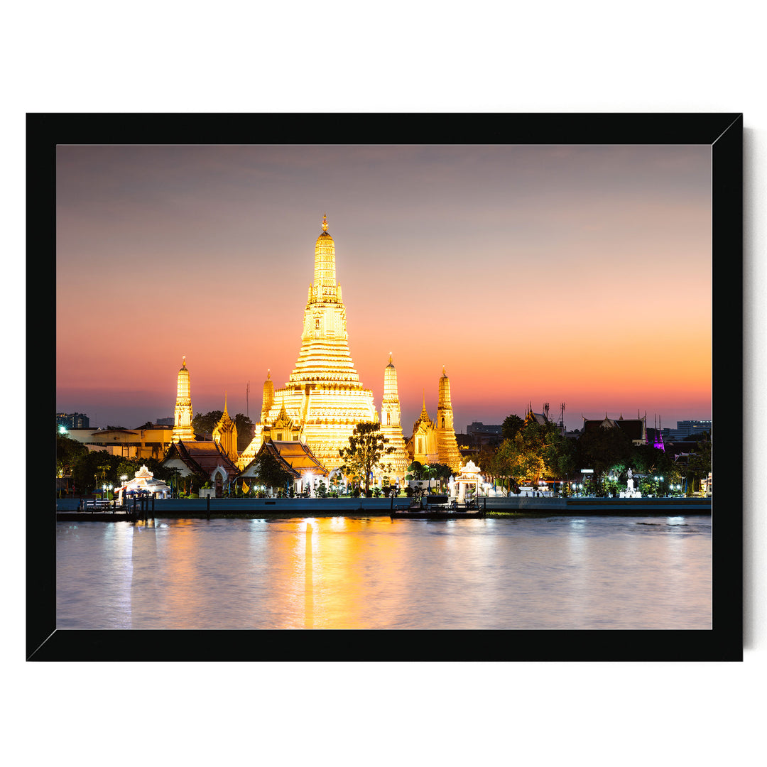 Wat Arun, Bangkok, Thailand – fine art print in a black frame, no mat