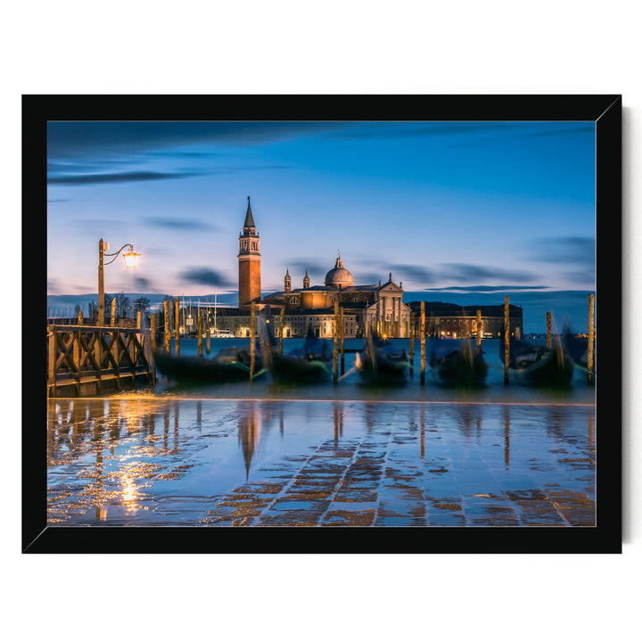 San Marco at Blue Hour, Venice, Italy – fine art print in a black frame, no mat