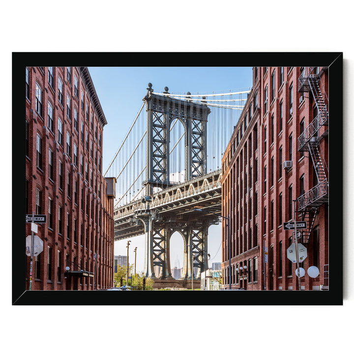 Manhattan Bridge, New York City – fine art print in a black frame, no mat