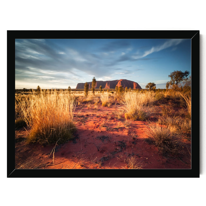 Uluru at Sunset II, Northern Territory, Australia – fine art print in a black frame, no mat