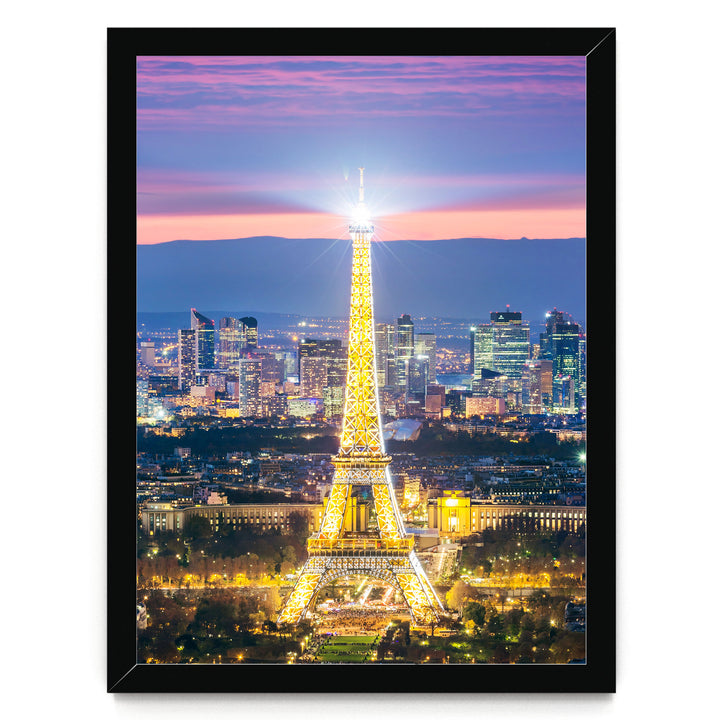 Night in Paris II, France – fine art print in a black frame, no mat