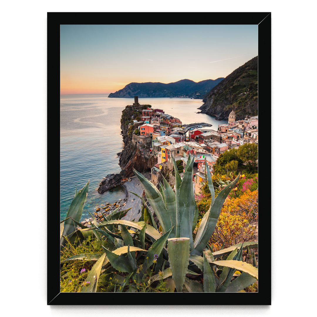 Corniglia, Cinque Terre, Italy – fine art print in a black frame, no mat