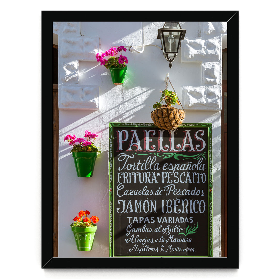 In the Streets of Andalusia III, Spain – fine art print in a black frame, no mat