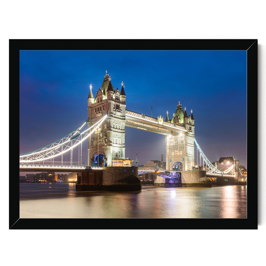 Tower Bridge, London, England – fine art print in a black frame, no mat