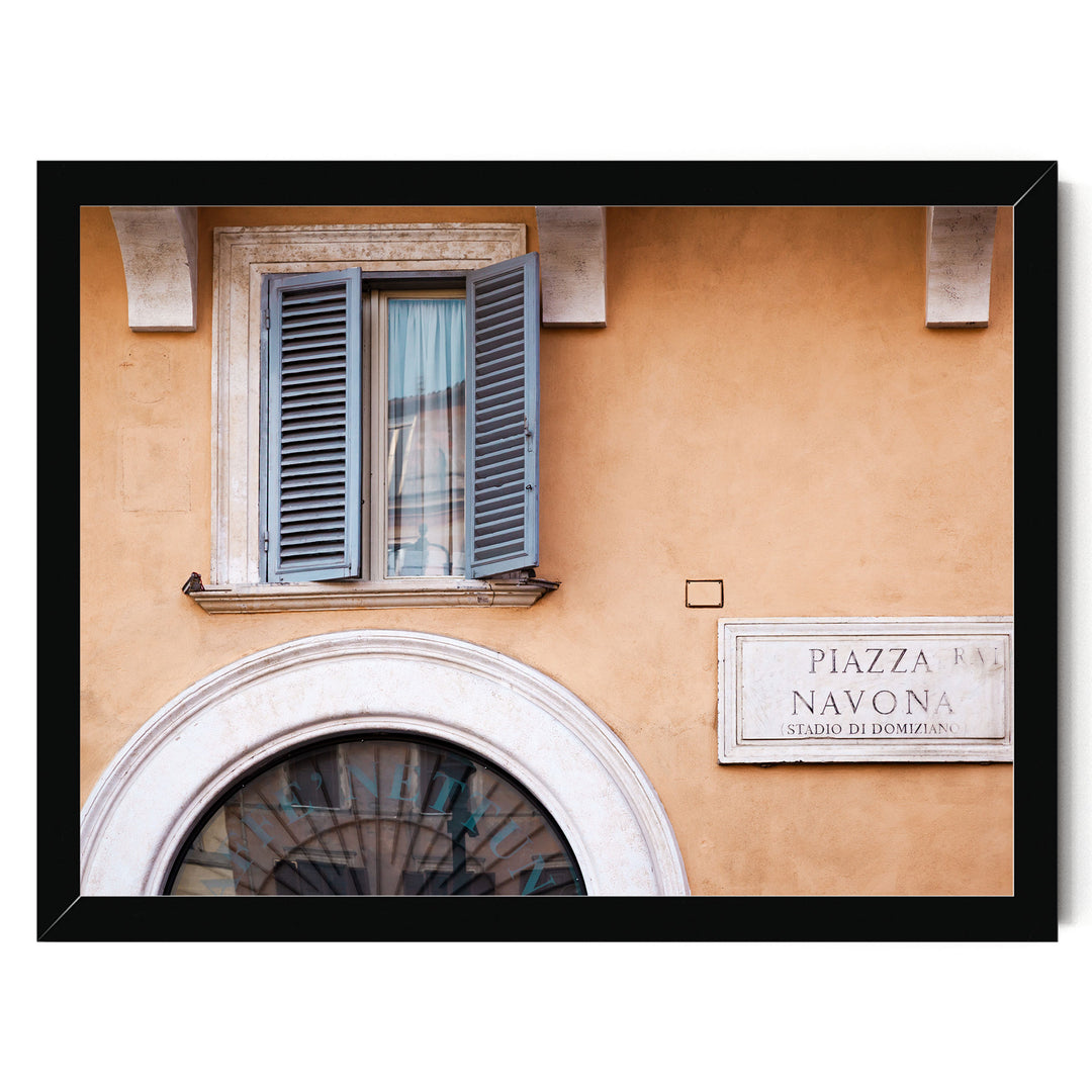 Piazza Navona, Rome, Italy – fine art print in a black frame, no mat