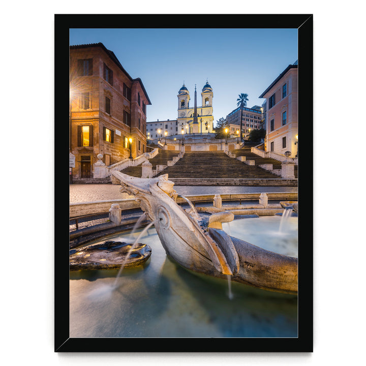 Spanish Steps, Rome II, Italy – fine art print in a black frame, no mat