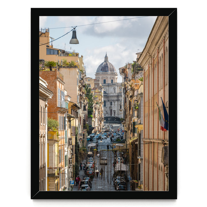 Monti Quarter, Rome, Italy – fine art print in a black frame, no mat
