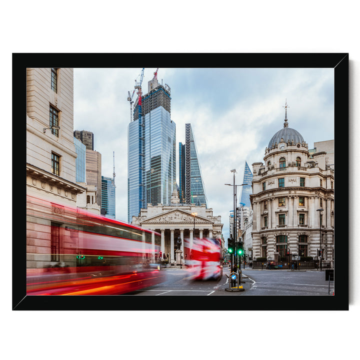 The City of London, England – fine art print in a black frame, no mat