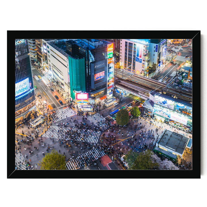 Shibuya Crossing III, Tokyo, Japan – fine art print in a black frame, no mat
