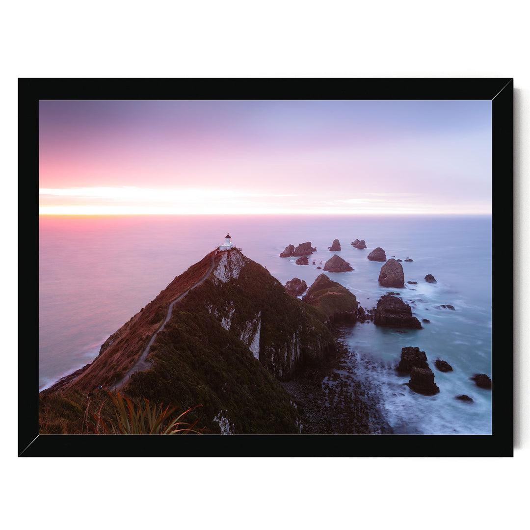 Nugget Point, New Zealand – fine art print in a black frame, no mat
