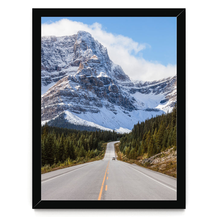 Icefields Parkway, Alberta, Canada – fine art print in a black frame, no mat