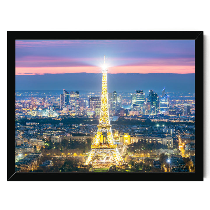 Night in Paris I, France – fine art print in a black frame, no mat