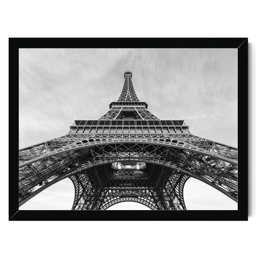 Under the Eiffel Tower, Paris, France – fine art print in a black frame, no mat