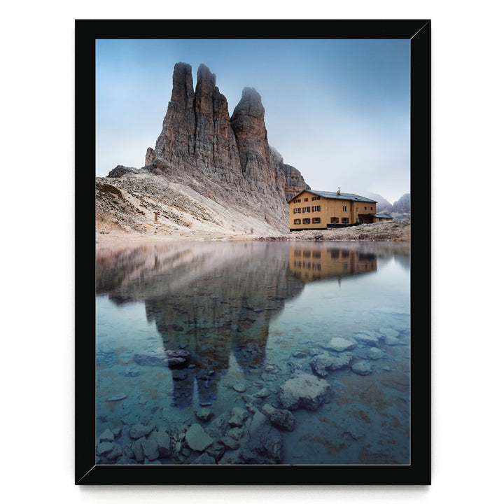 Vajolet Towers, Dolomites, Italy – fine art print in a black frame, no mat