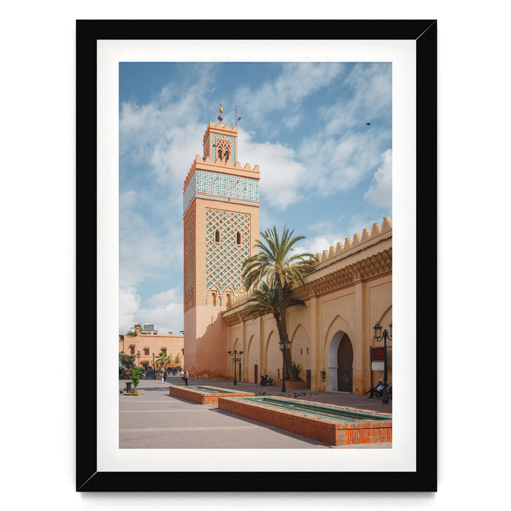 Moulay El Yazid Mosque, Marrakesh, Morocco – fine art print in a black frame with white mat