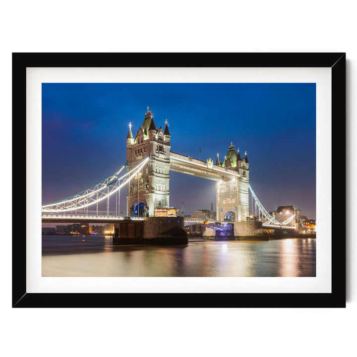 Tower Bridge, London, England – fine art print in a black frame with white mat