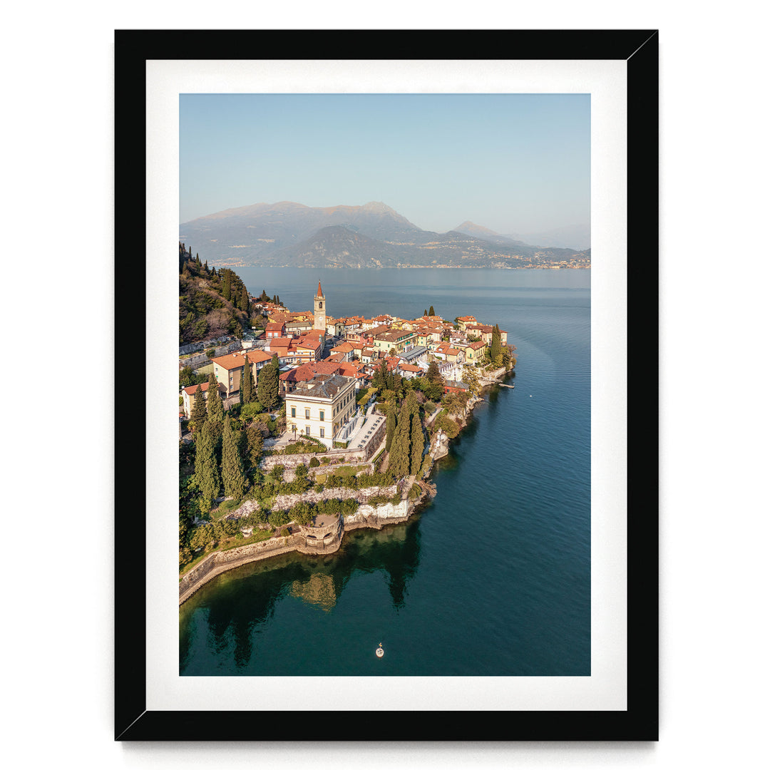Varenna, Lake Como II, Italy – fine art print in a black frame with white mat